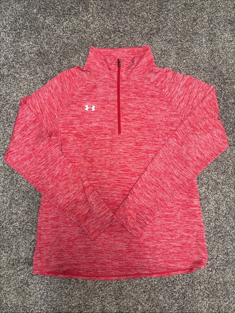 Under Armour Women's Heathered Red Half-Zip Pull-Over